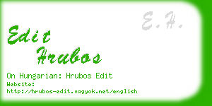 edit hrubos business card